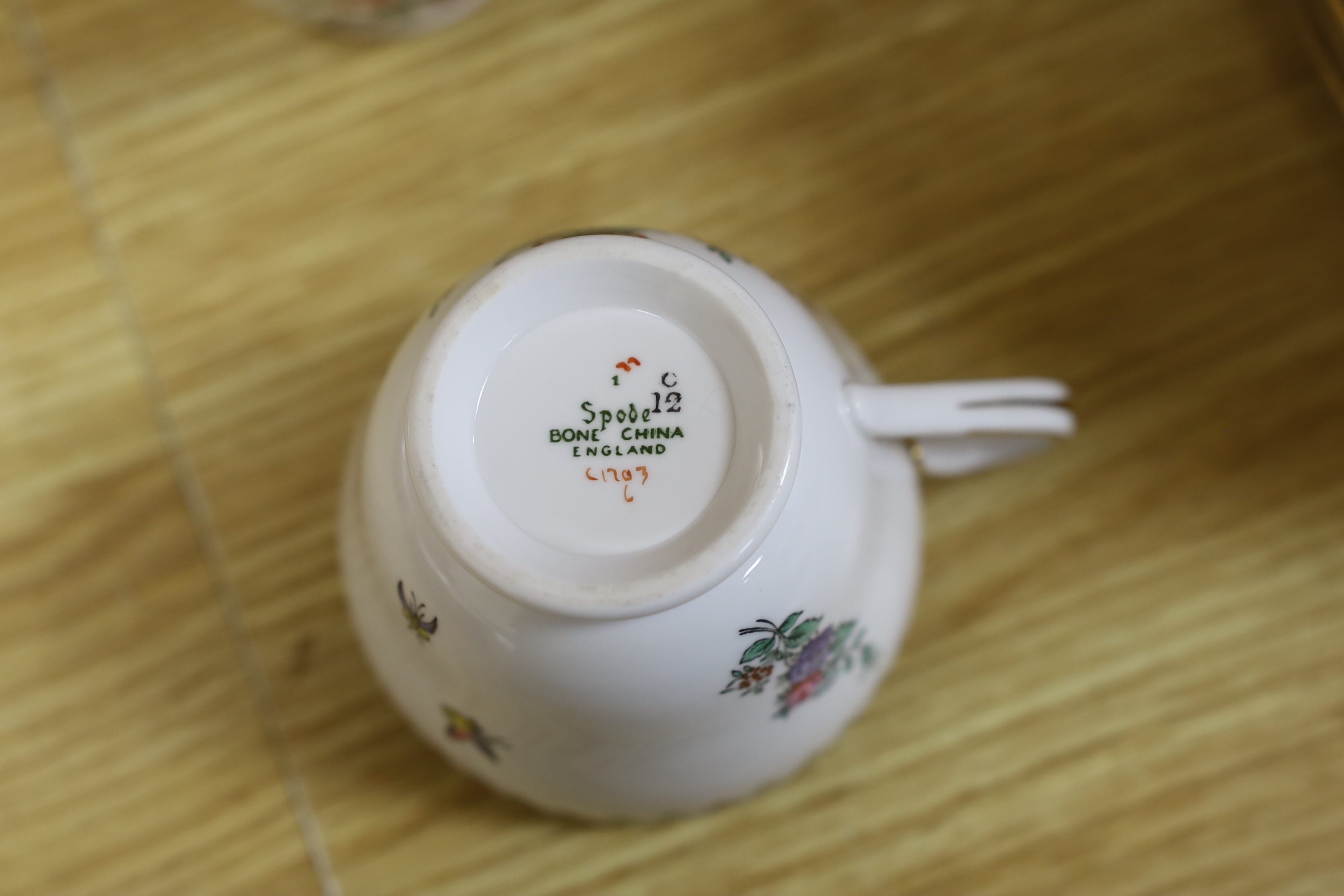 A T. Goode & Co. Spode floral painted service